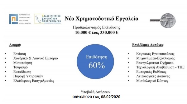 3.a.2.2 ΚΑΙΝΟΤΟΜΙΑ ΜΜΕ Π. Πελοποννήσου - Ενίσχυση ίδρυση